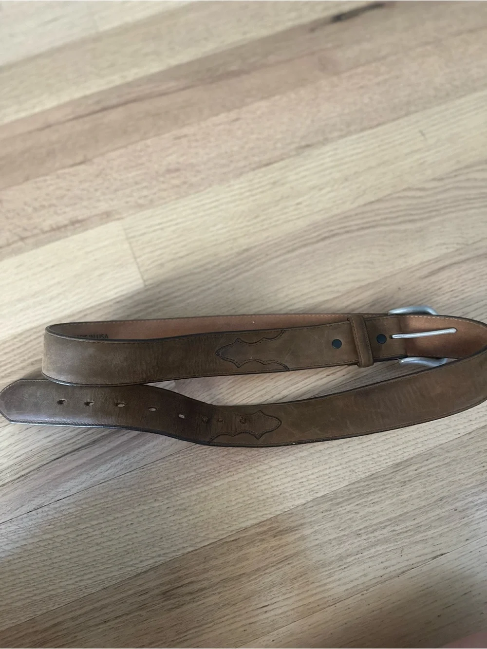 Justin Boots Brown Leather Western-Style Belt